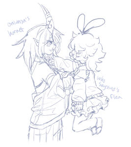 halfbody sketch +1 character